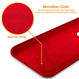 Чехол накладка Xiaomi Guildford Liquid Silicone Magnetic Plug iPhone 7 Plus Red